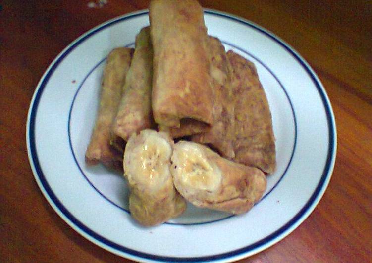 Pisang Gulung Roti Tawar