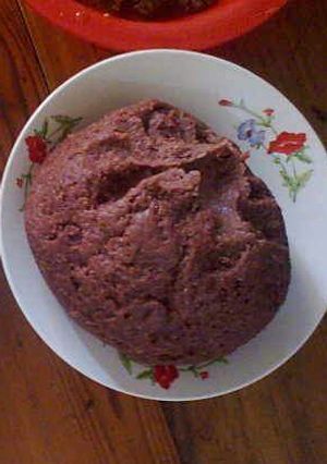 A picture of Brown Ugali (Millet and Cassava Ugali).