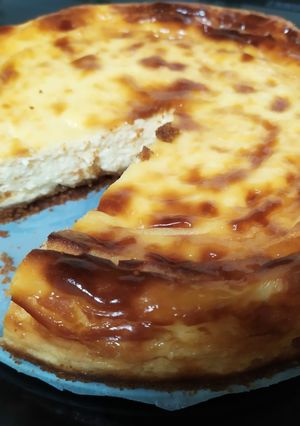 Una foto de Tarta de queso con base de galleta