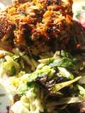 Pay cuadrofonico y ensalada