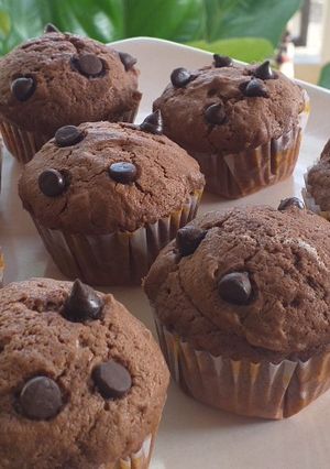 Foto resep Muffin Coklat Putih Telur,