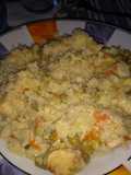 Arroz cremoso con pollo y verduras