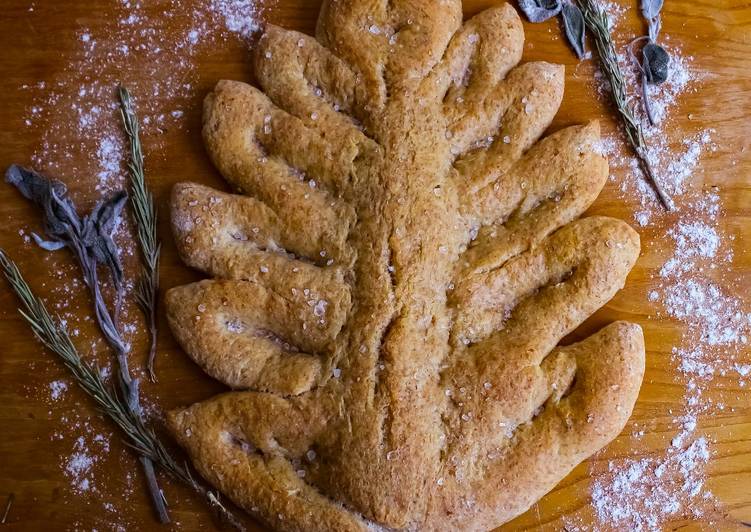 Foglia di focaccia semintegrale con licoli