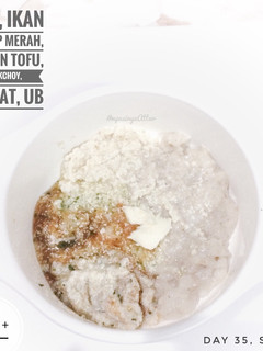Foto resep Mpasi 7m+ Oat, ikan kakap merah, silken tofu, pakchoy, tomat, ub
