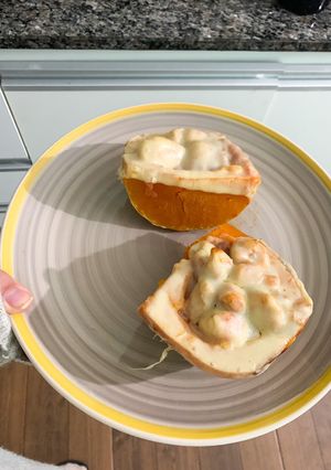 Una foto de Calabaza rellena fácil y saludable