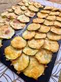 Chips de Calabacín 🥒con Cheddar & Padano🧀 en horno