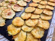Una foto de chips de calabacín