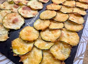 Foto principal de Chips de Calabacín 🥒con Cheddar & Padano🧀 en horno