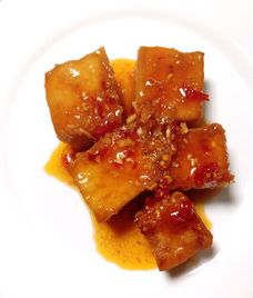 đậu phụ chiên tỏi