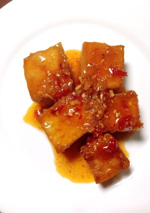 Hình của món Đậu hũ chiên sả ớt.