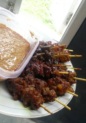 Foto resep Sate Daging Sapi Bumbu Rempah Masak Teflon Super Empuk