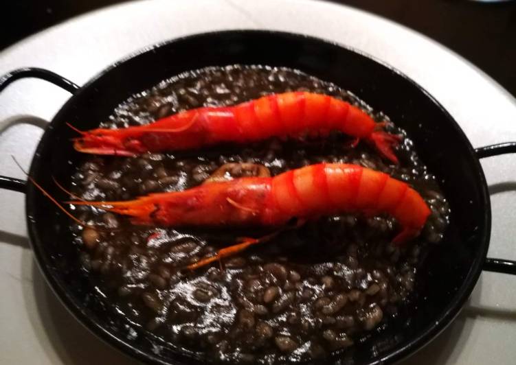 Arroz cremoso negro de sepia