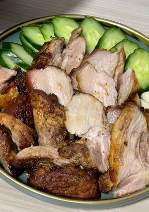 氣炸帶皮豬五花 的食譜成品照片