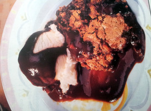 A picture of Hot Fudge Sundae Cake.