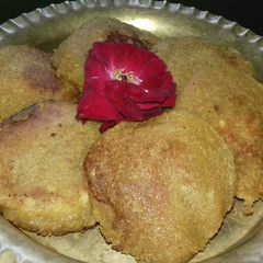 A picture of Moong Jaggery Tawa Cake.