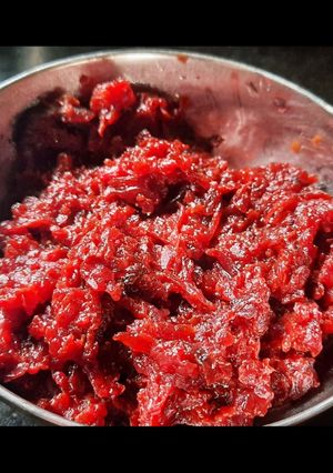 A picture of Beetroot Halwa.