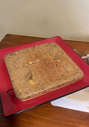 Una foto de Torta de jamón y queso con harina de avena 😃