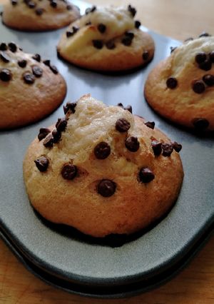 Foto di Muffin con mele e gocce di cioccolato