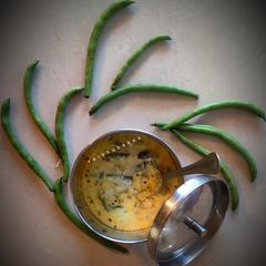 A picture of Green Beans Raita/ Shengancha raita.