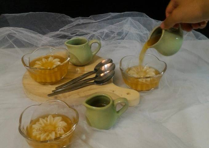 Kembang Tahu Saus Jahe a.k.a puding susu kedelai