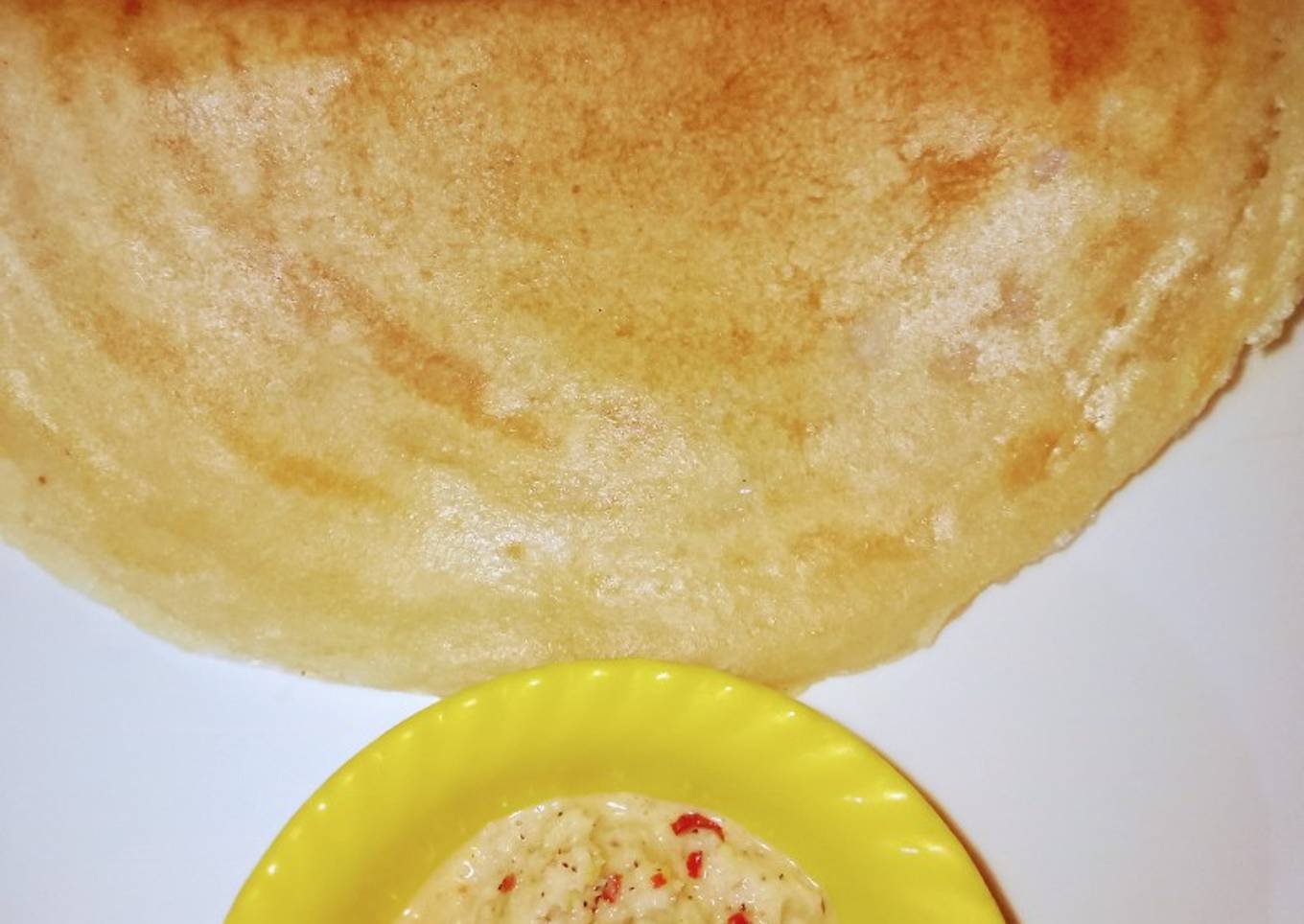 Instant rava dosa with coconut chutney