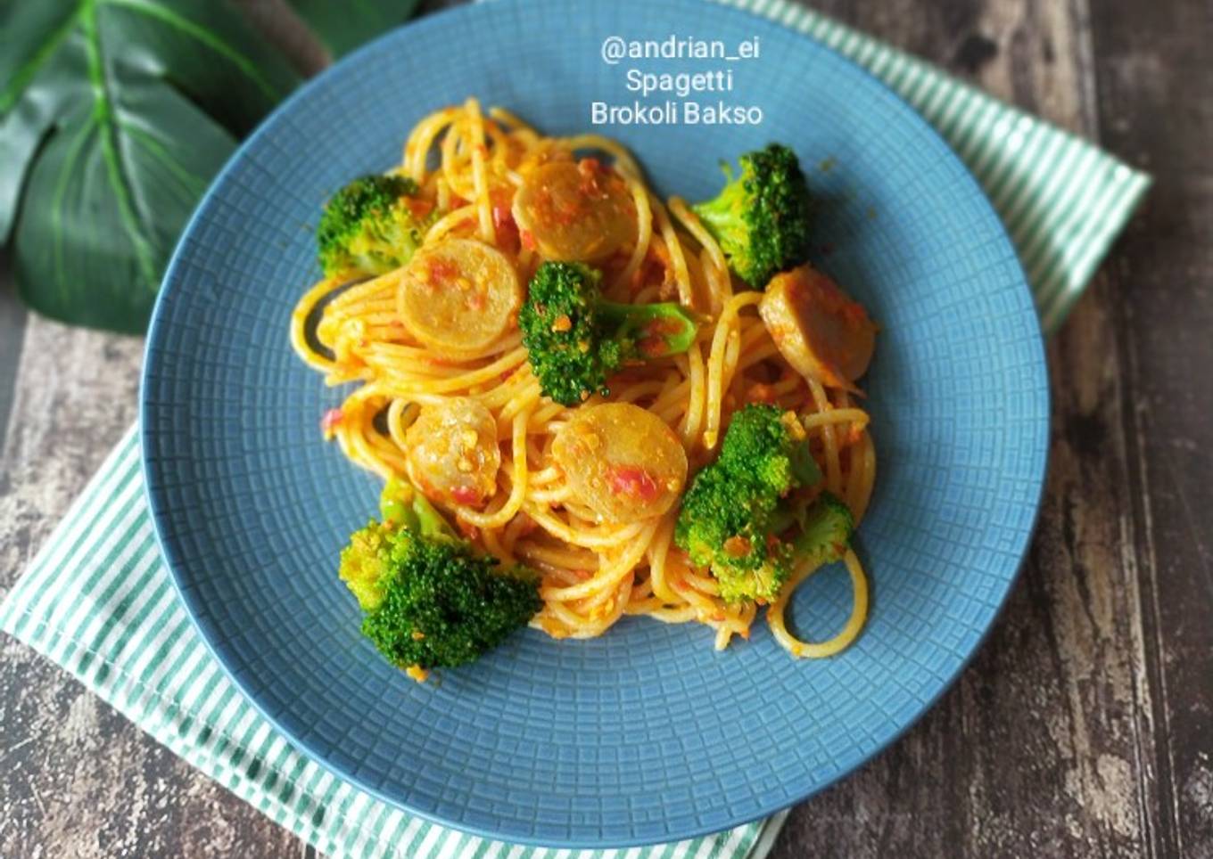 Spagetti Brokoli Bakso