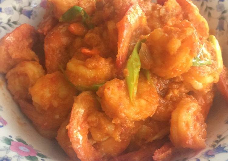 Udang balado Campur taucho