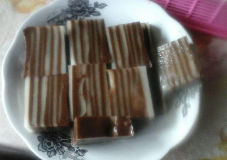 Lapis agar coklat susu