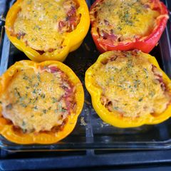 My way stuffed peppers A picture of My way stuffed peppers.