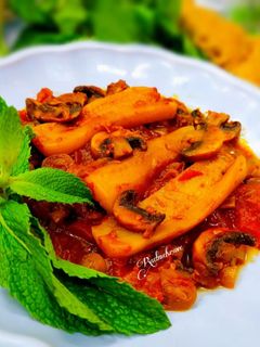 عکسی از دستور خوراک کدو و قارچ