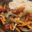 Vegetales saltados con carne