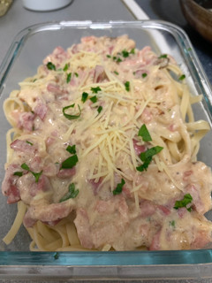 Una foto de Pasta a la carbonara