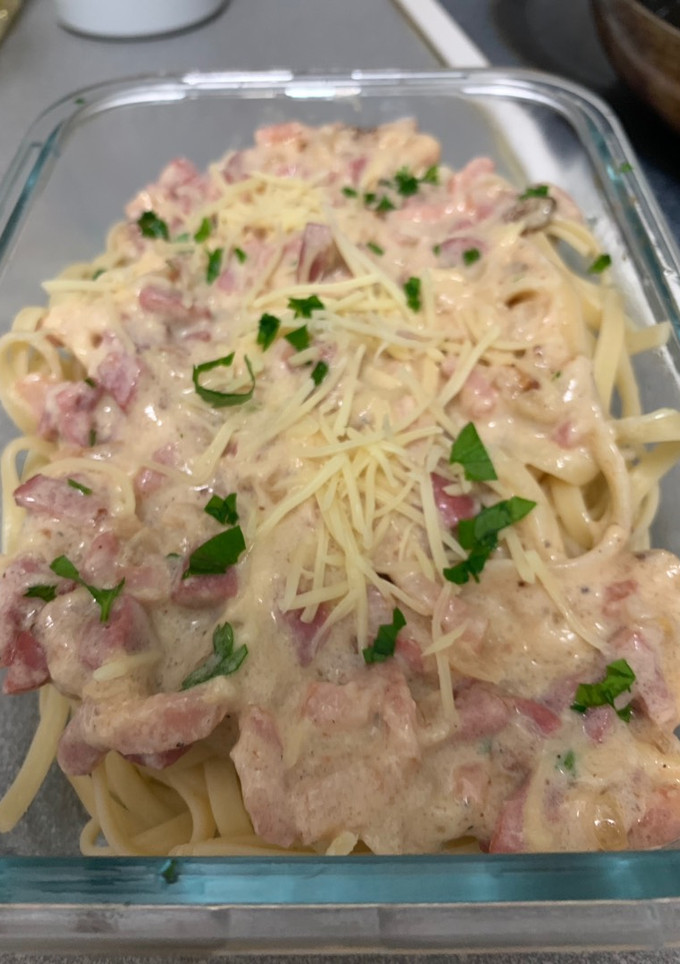 Una foto de Pasta a la carbonara