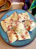Raviolis rellenos de higo y queso ricota
