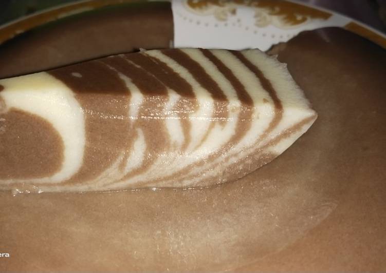 Puding zebra coklat vanilla
