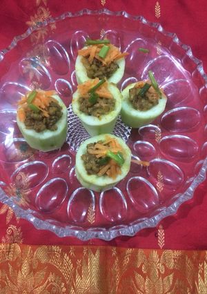 A picture of Stuffed cucumber.