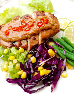 Foto resep Ayam panggang saus kacang