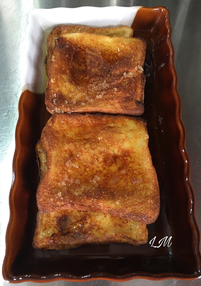 Una foto de Torrijas de pan bimbo más fácil y rápidas imposible en freidora sin aceite