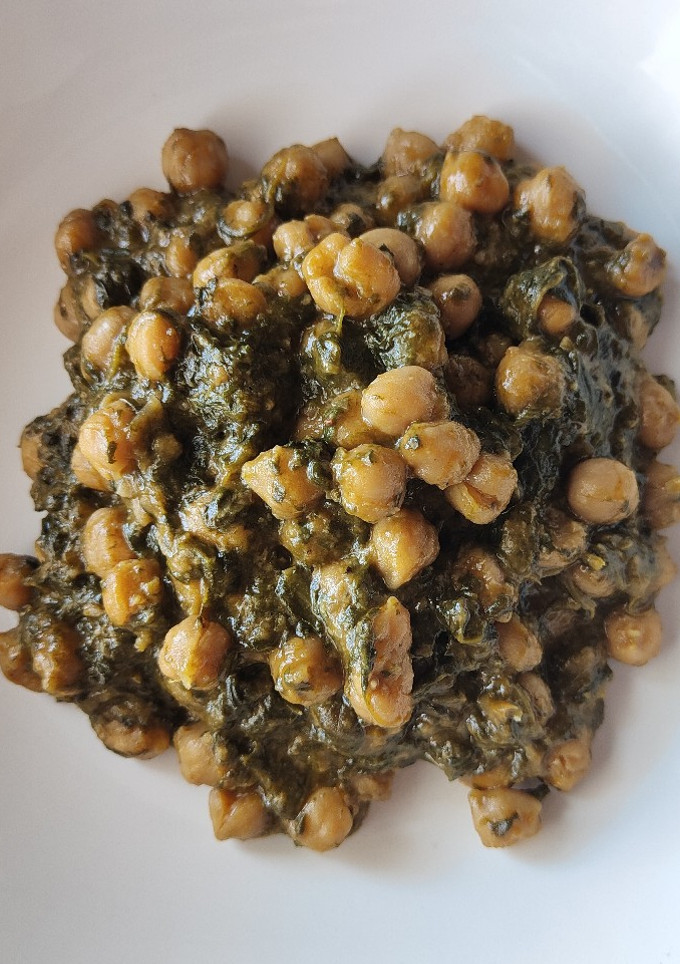 Una foto de Espinacas con garbanzos