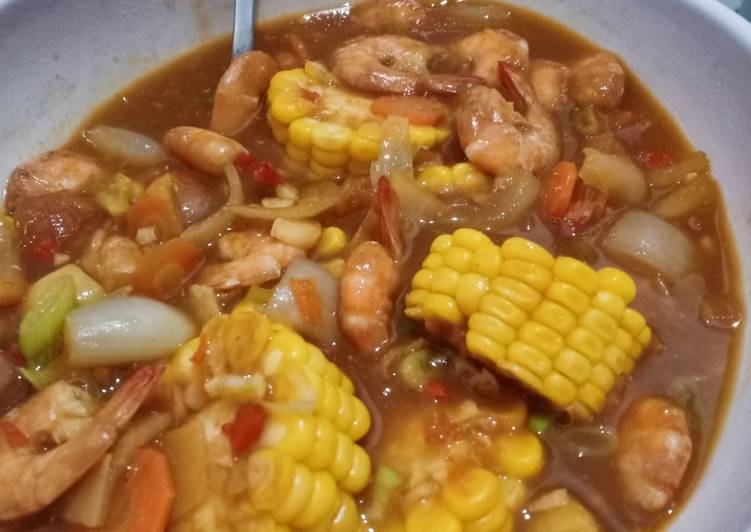 Resep Udang Saus Padang (untuk 2 porsi) dijamin pasti enak 😊 Anti Gagal