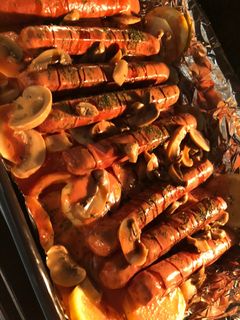 صورة لوصفة عشاء/ نقانق🌭