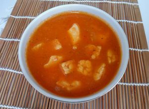 Foto resep Sup Tomat Ayam Tempe ➡ GM Diet Day 5