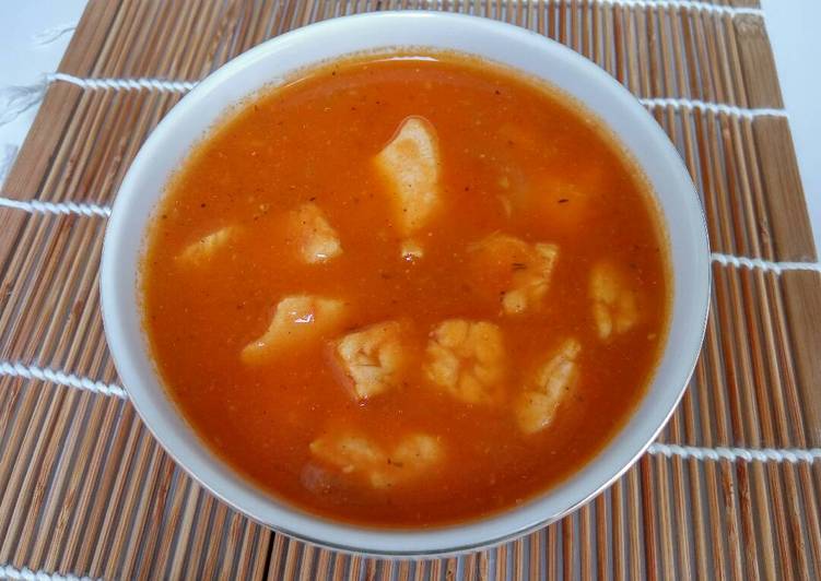 Resep Sup Tomat Ayam Tempe ➡ GM Diet Day 5, Enak Banget