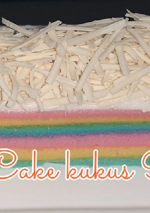 Foto resep Rainbow Cake kukus Putih telur