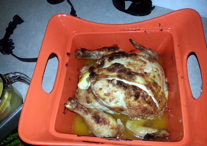 Steps to Prepare Super Quick Homemade lemon garlic roasted chicken