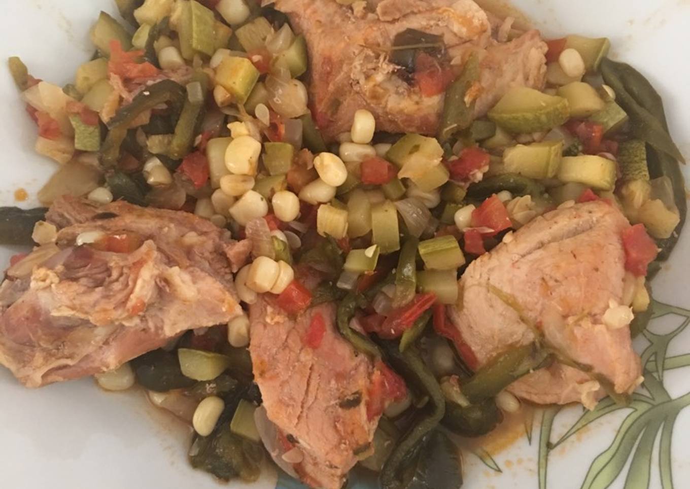 Carne de puerco con calabacitas