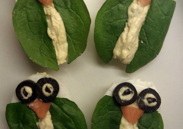 Recipe of Quick owl-o-ween Deviled Eggs