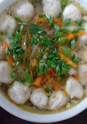 Foto resep Sup pentol ikan