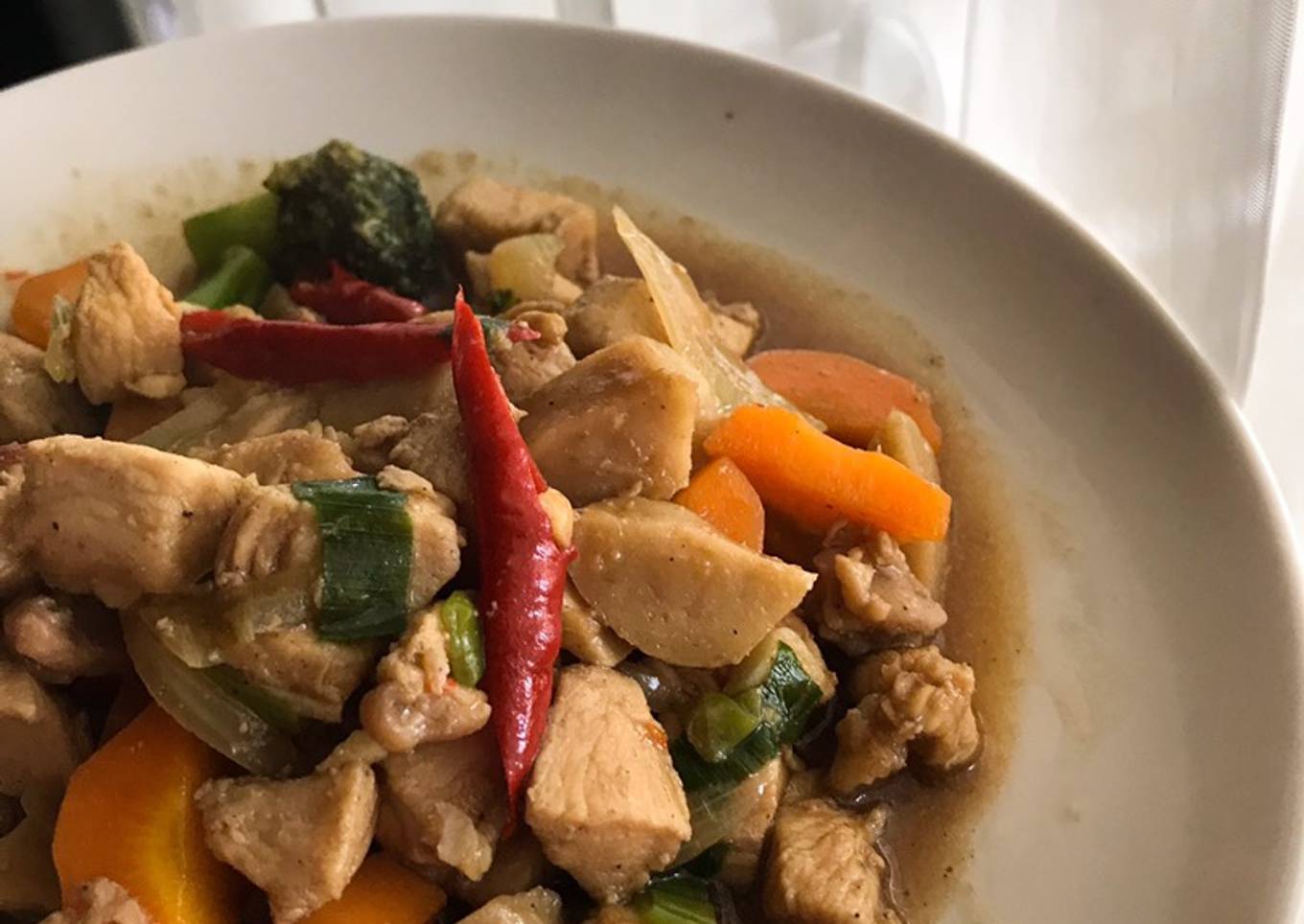 Tumis Ayam Saus Tiram