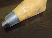 Una foto de crema pastelera de mandarina